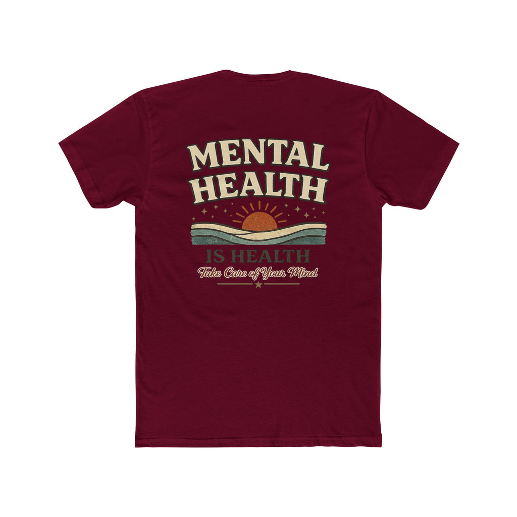 Mental Health Is Health Tee | Retro Sunrise, Take Care of Your Mind
