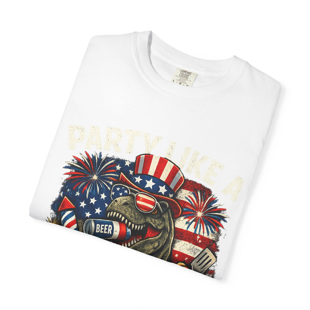'Merica REX T-Shirt — Patriotic American Flag T-Rex Graphic Tee (Fourth of July)