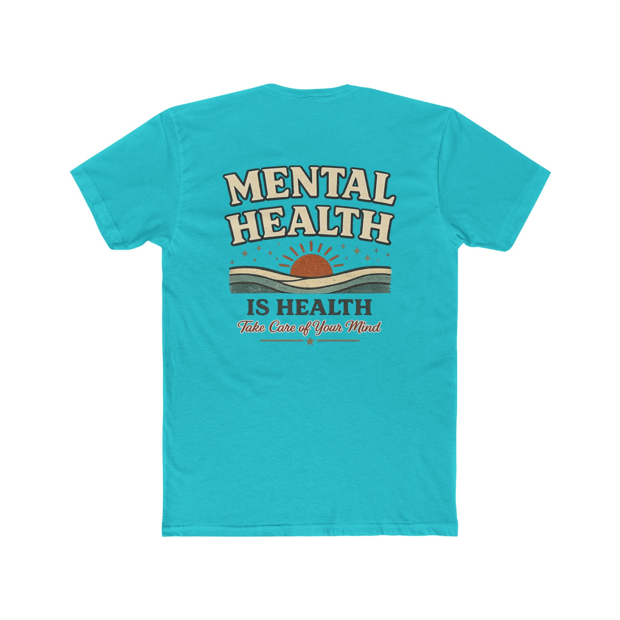 Mental Health Is Health Tee | Retro Sunrise, Take Care of Your Mind