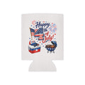 Happy 4th of July Can Cooler | patriotic flag, BBQ, fireworks