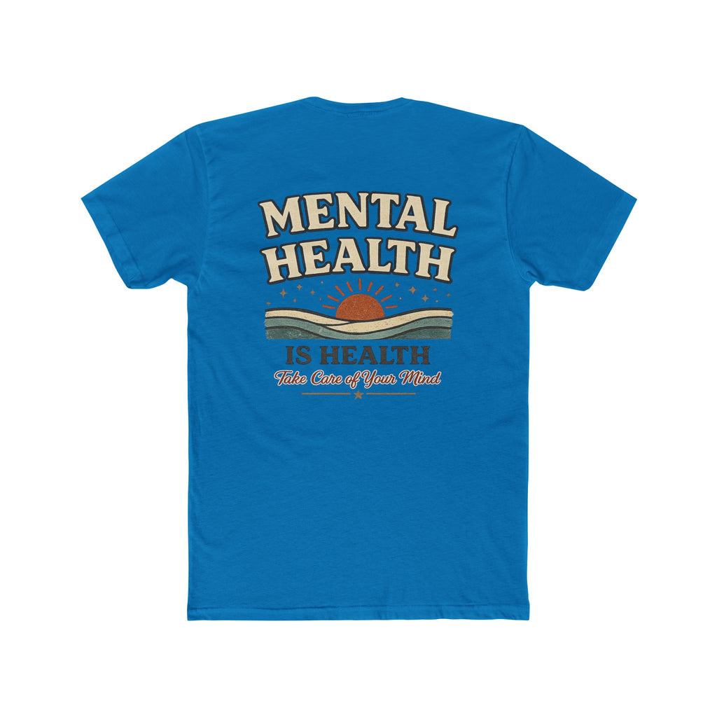 Mental Health Is Health Tee | Retro Sunrise, Take Care of Your Mind