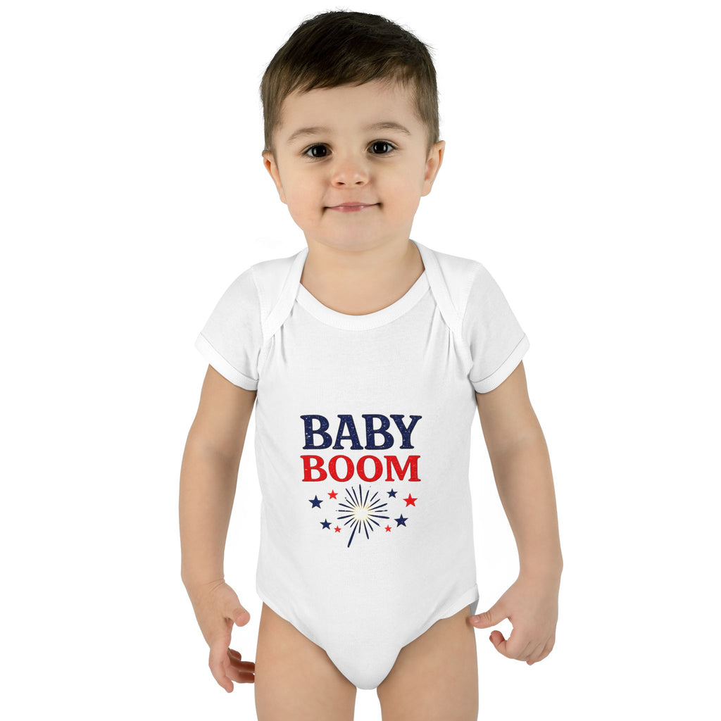 Baby Boom Infant Bodysuit | Patriotic Firework Stars
