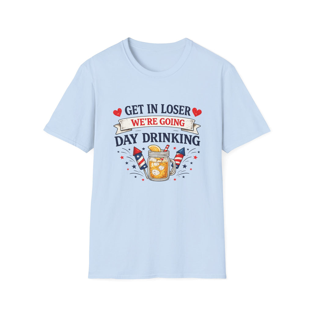 Get In Loser We're Going Day Drinking T-Shirt | Cocktail Graphic Tee