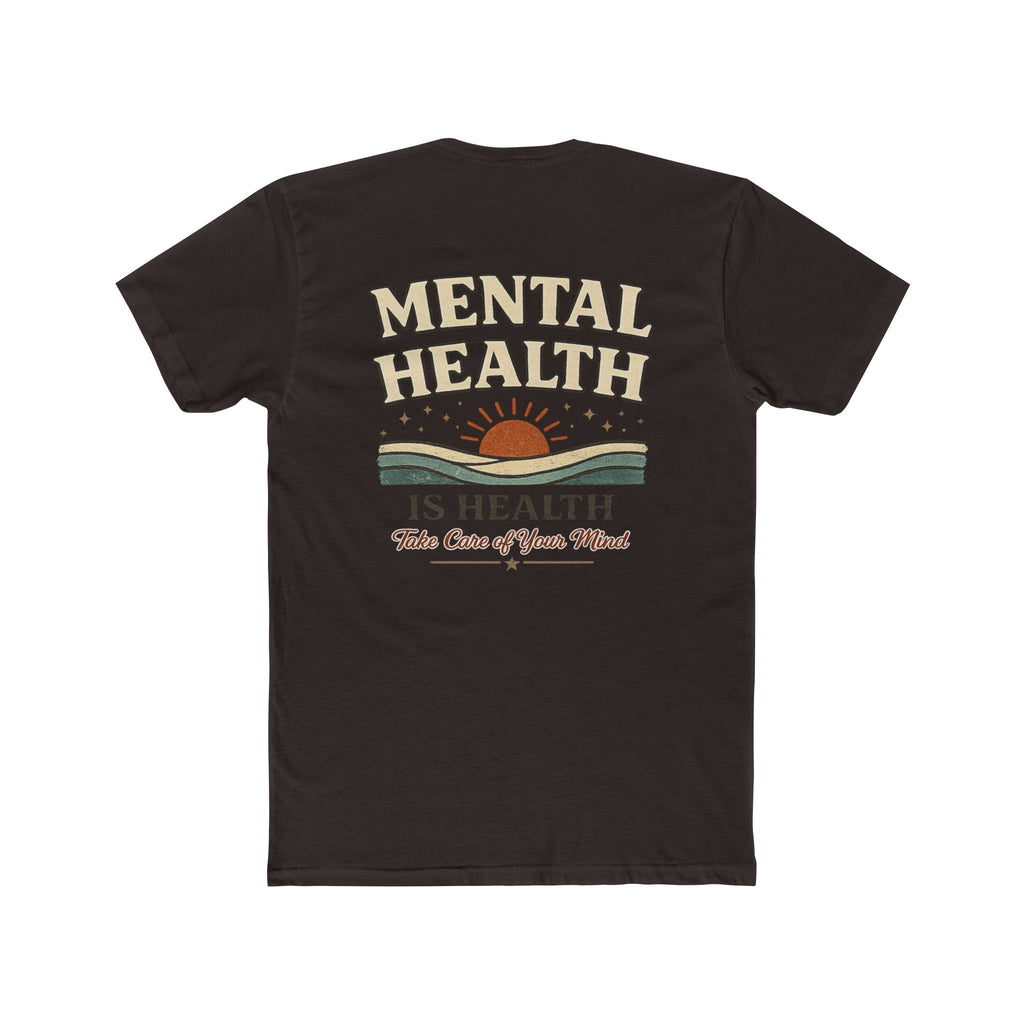 Mental Health Is Health Tee | Retro Sunrise, Take Care of Your Mind