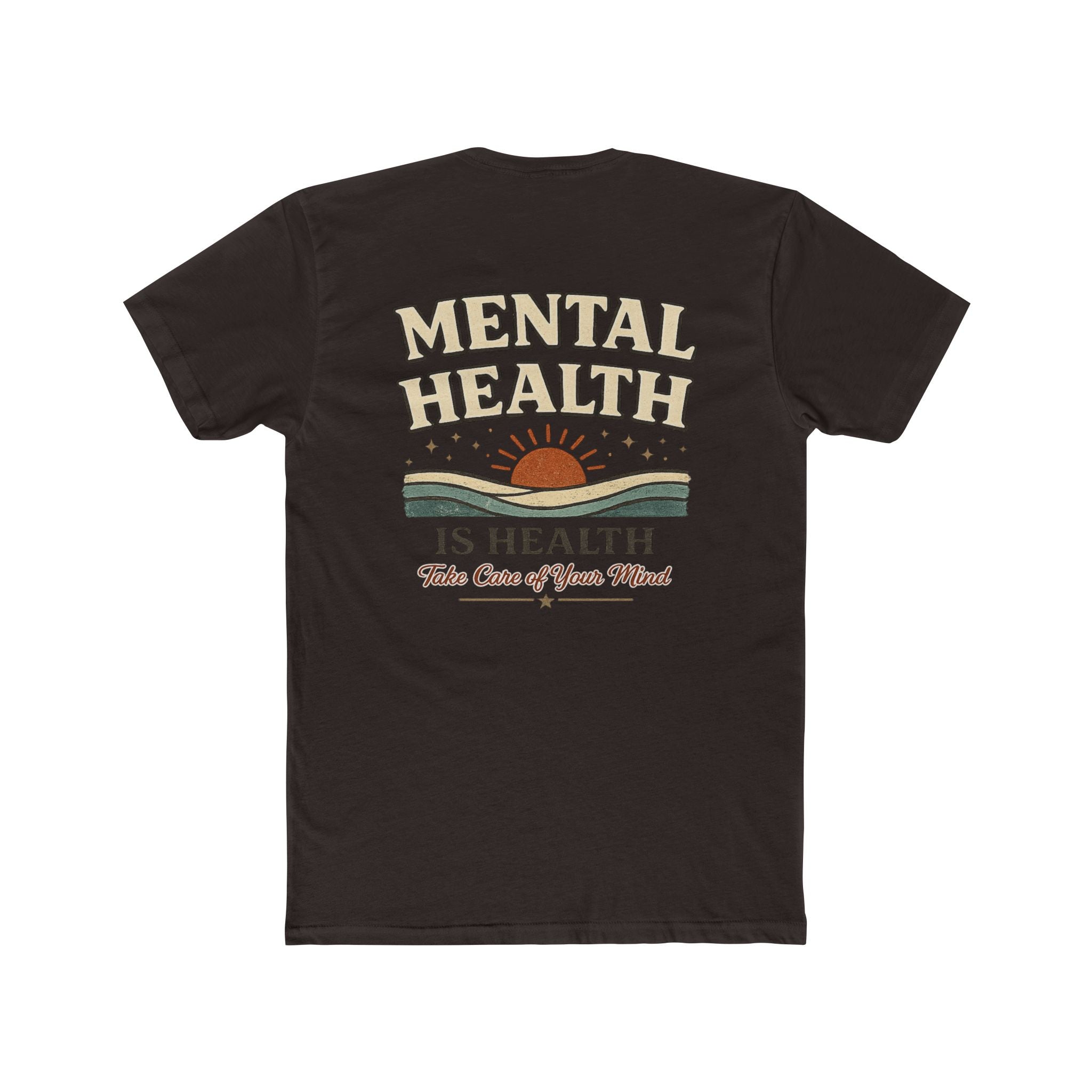 Mental Health Is Health Tee | Retro Sunrise, Take Care of Your Mind