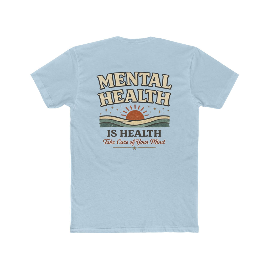 Mental Health Is Health Tee | Retro Sunrise, Take Care of Your Mind
