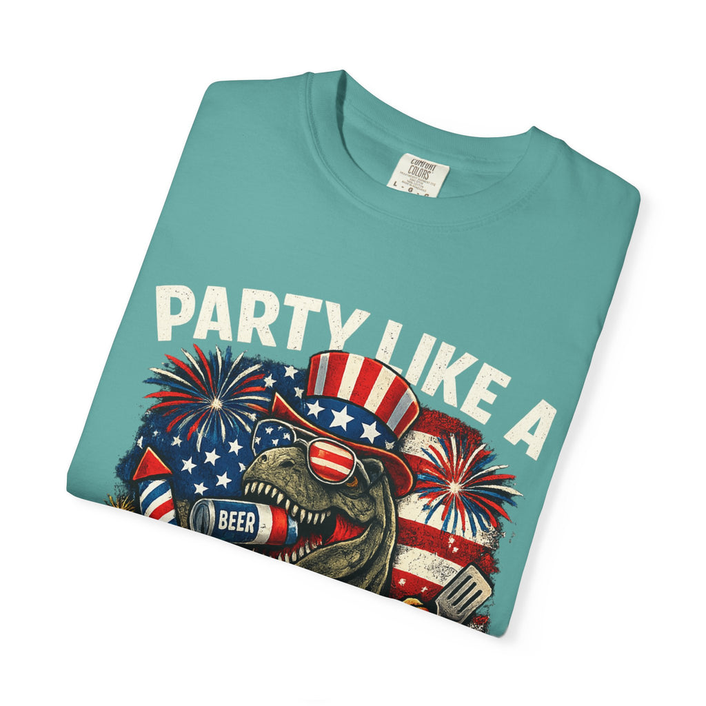 'Merica REX T-Shirt — Patriotic American Flag T-Rex Graphic Tee (Fourth of July)