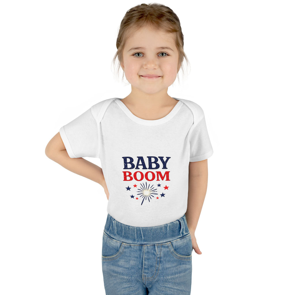 Baby Boom Infant Bodysuit | Patriotic Firework Stars